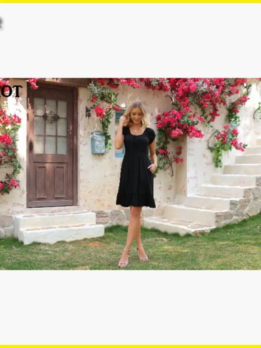 Floral Mini Dress with Pockets Cute Milkmaid Sundress Summer Chic Petite